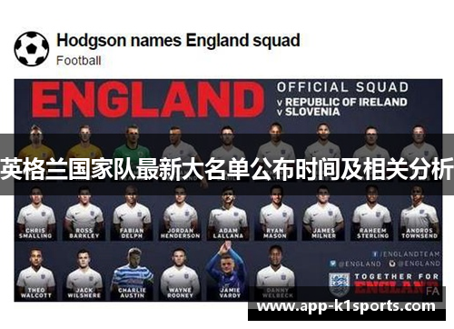 英格兰国家队最新大名单公布时间及相关分析